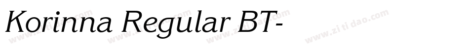 Korinna Regular BT字体转换